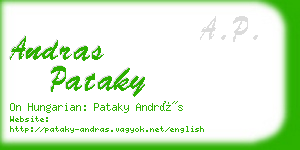 andras pataky business card